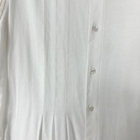 Nwot Y-3 YOHJI YAMAMOTO ADIDAS Dress Shirt M White Zip-Off-Collar&Long-Slv BtnUp - Picture 8 of 16